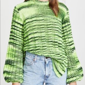 Ganni Wool Melange Knit Sweater